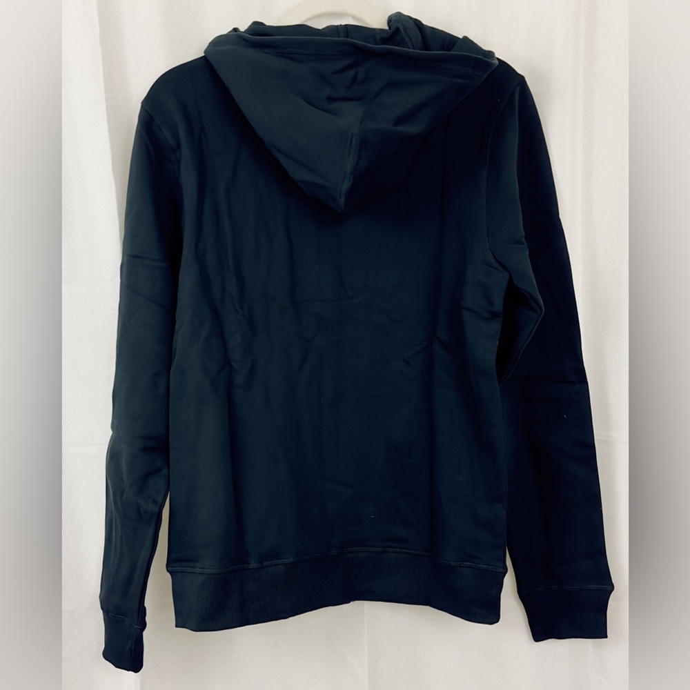 pact Gender Neutral Black One for all Zip Front 100% Organic Cotton Hoodie   NWT - Picture 6 of 11